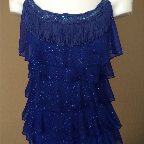 Stretchy sequins and glitter top - Picture 2 of 3